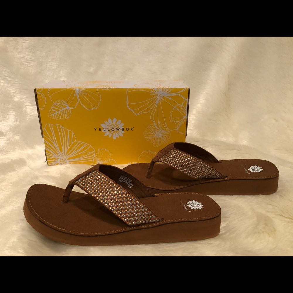 Yellow Box Bronze Flip-Flops - Picture 2 of 5